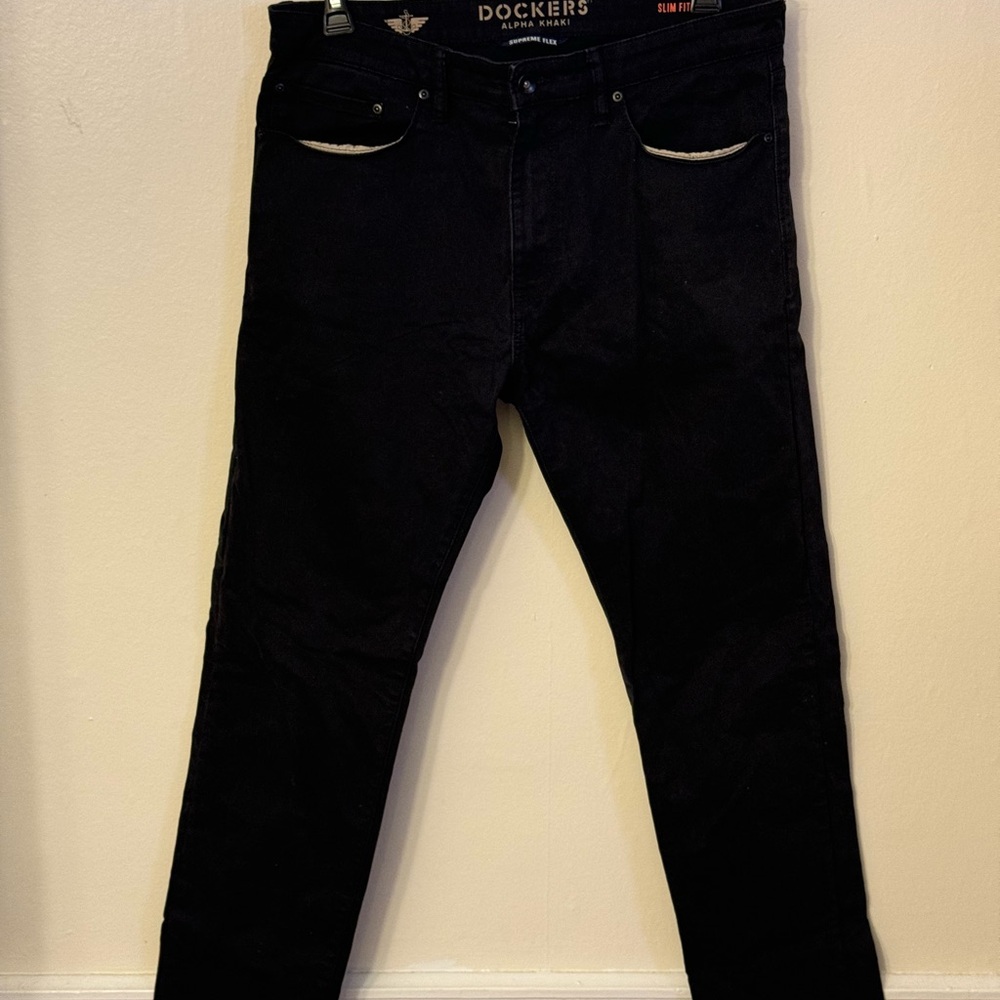 Dockers Men's Slim Fit Black Jeans